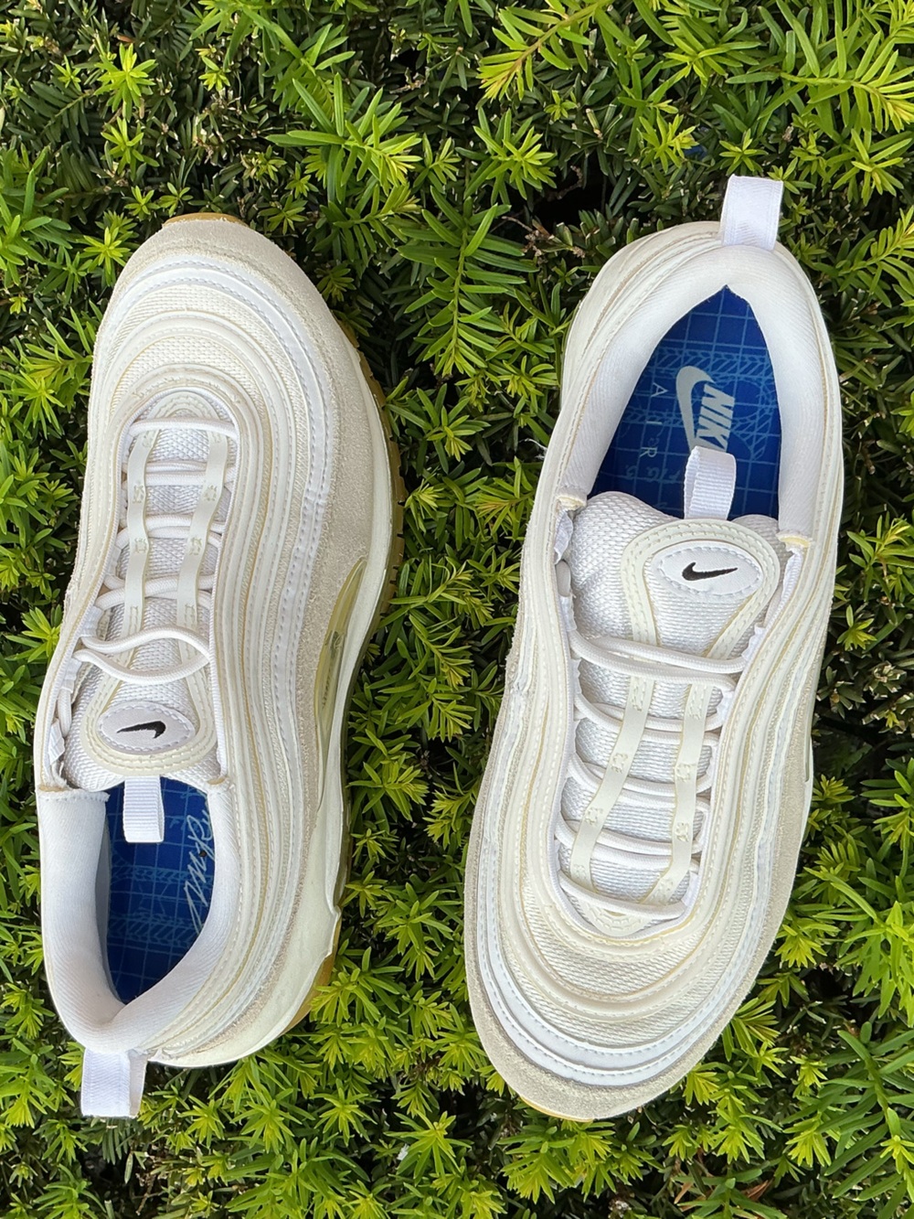Nike Air Max 97 White Lemon Wash Black DQ8961-100 Women’s 7.5 EUC - Picture 14 of 15